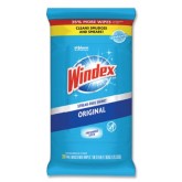 Windex 319251 Glass and Surface Unscented Wet Wipe Cloth - 7" x 8", 38 per Pack